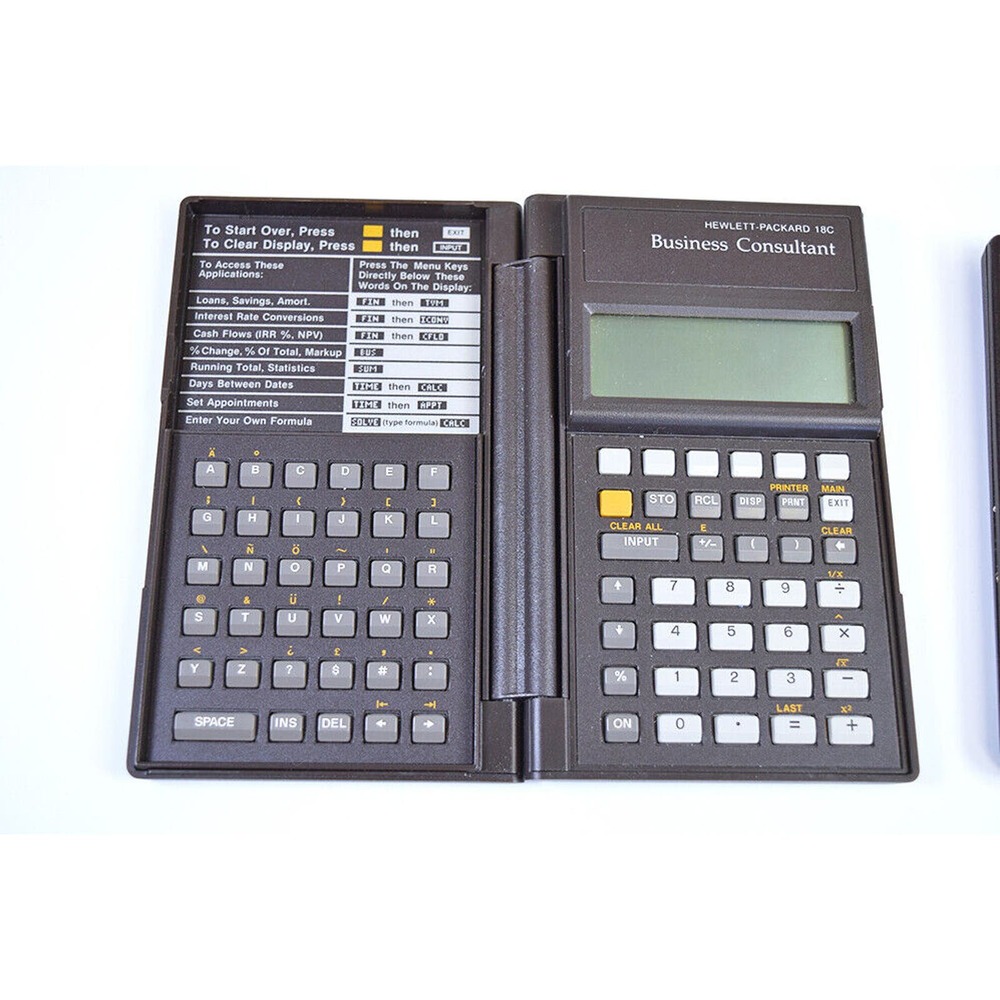 HP 18C Business Consultant Calculator + 10B Calculator * Hewlett-Packard WORKING - Picture 3 of 9